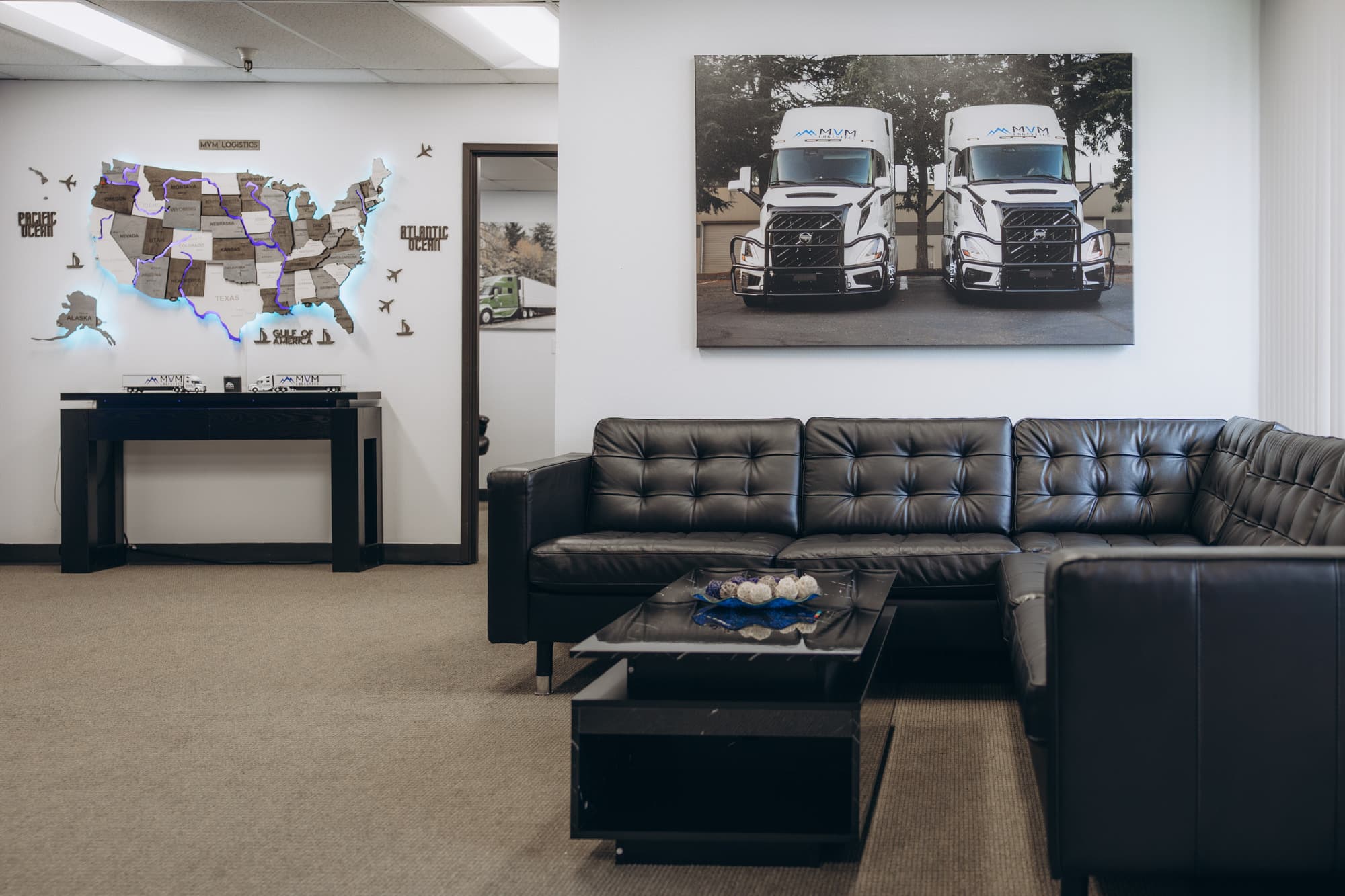 Inside the MVM Logistics office in Vancouver, WA
